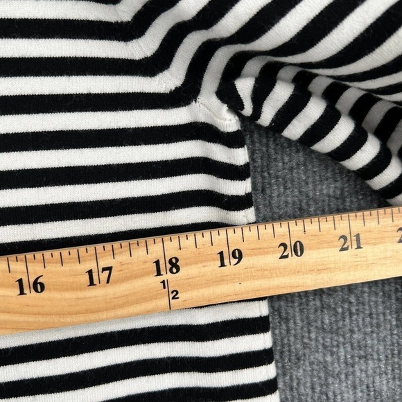 Karen Millen Sweater Womens Large Black White Striped Long Sleeve Tunic - Picture 10 of 10